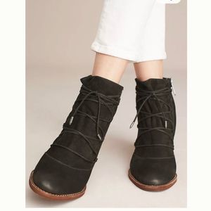 Anthropologie Sam Edelman Millard Ankle Boots Lace Up Cottagecore